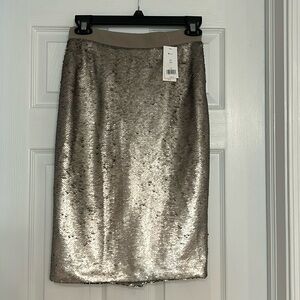 NWT sequins knee length skirt